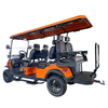 Style C 4+2 zitplaatsen golfkar oranje