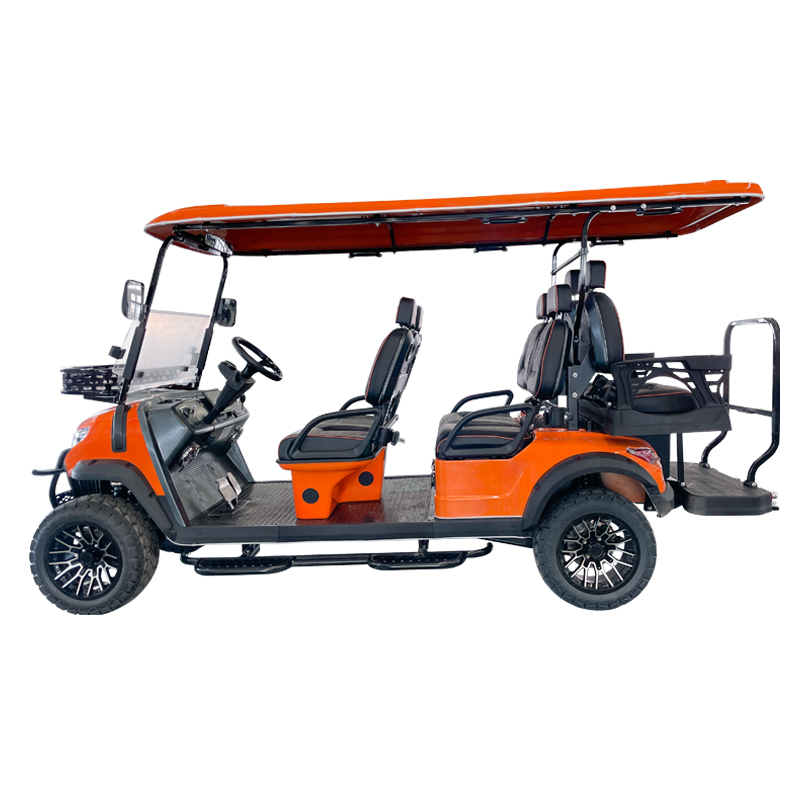 Style C 4+2 zitplaatsen golfkar oranje